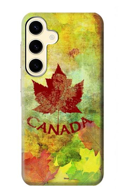 S2523 カナダ秋のメープルリーフ Canada Autumn Maple Leaf Samsung Galaxy S24 バックケース、フリップケース・カバー