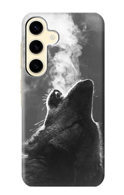 S3505 オオカミ Wolf Howling Samsung Galaxy S24 バックケース、フリップケース・カバー