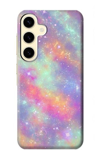 S3706 パステルレインボーギャラクシーピンクスカイ Pastel Rainbow Galaxy Pink Sky Samsung Galaxy S24 バックケース、フリップケース・カバー