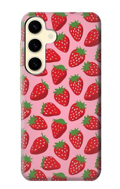 S3719 いちご柄 Strawberry Pattern Samsung Galaxy S24 バックケース、フリップケース・カバー