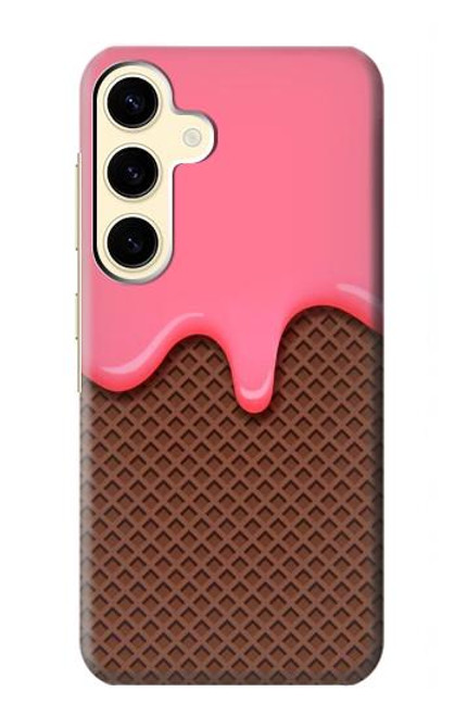 S3754 ストロベリーアイスクリームコーン Strawberry Ice Cream Cone Samsung Galaxy S24 バックケース、フリップケース・カバー
