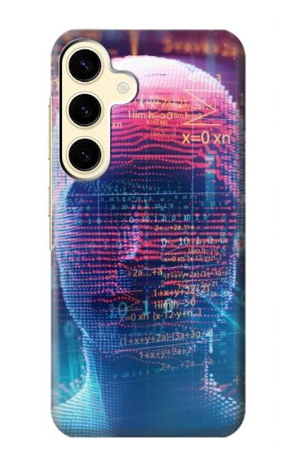 S3800 デジタル人顔 Digital Human Face Samsung Galaxy S24 バックケース、フリップケース・カバー