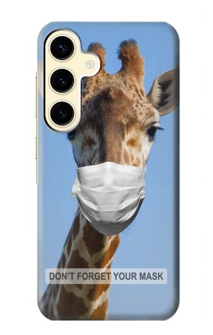 S3806 面白いキリン Funny Giraffe Samsung Galaxy S24 バックケース、フリップケース・カバー