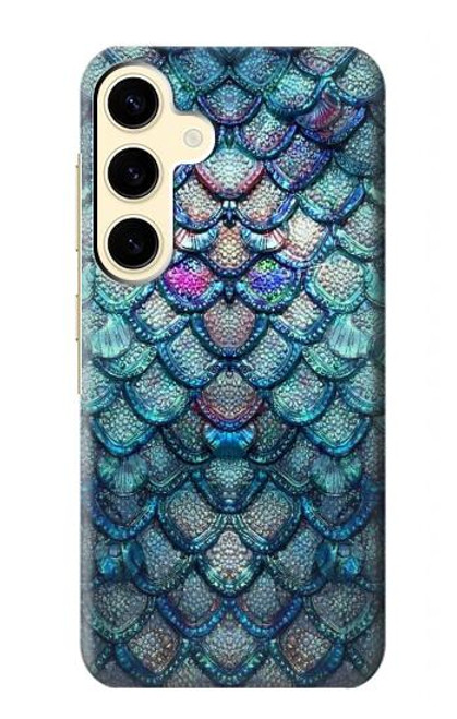 S3809 人魚の鱗 Mermaid Fish Scale Samsung Galaxy S24 バックケース、フリップケース・カバー