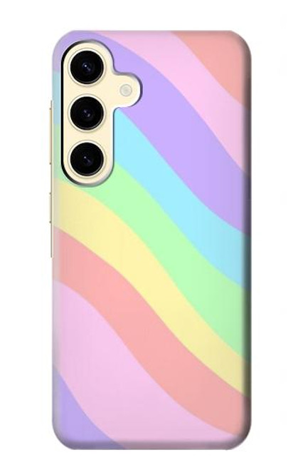 S3810 パステルユニコーンサマー波 Pastel Unicorn Summer Wave Samsung Galaxy S24 バックケース、フリップケース・カバー