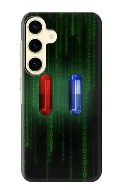 S3816 赤い丸薬青い丸薬カプセル Red Pill Blue Pill Capsule Samsung Galaxy S24 バックケース、フリップケース・カバー