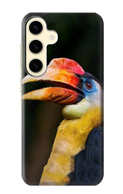 S3876 カラフルなサイチョウ Colorful Hornbill Samsung Galaxy S24 バックケース、フリップケース・カバー