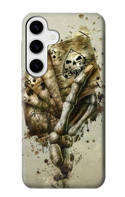 S0550 スカルカードポーカー Skull Card Poker Samsung Galaxy S24 Plus バックケース、フリップケース・カバー