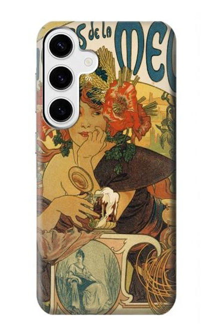 S2740 アルフォンス・ミュシャ Alphonse Mucha Bieres De La Muse Samsung Galaxy S24 Plus バックケース、フリップケース・カバー