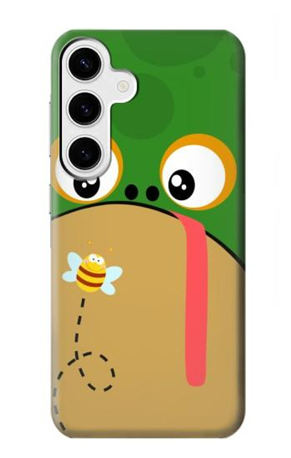 S2765 かわいいカエル ハチ 漫画 Frog Bee Cute Cartoon Samsung Galaxy S24 Plus バックケース、フリップケース・カバー