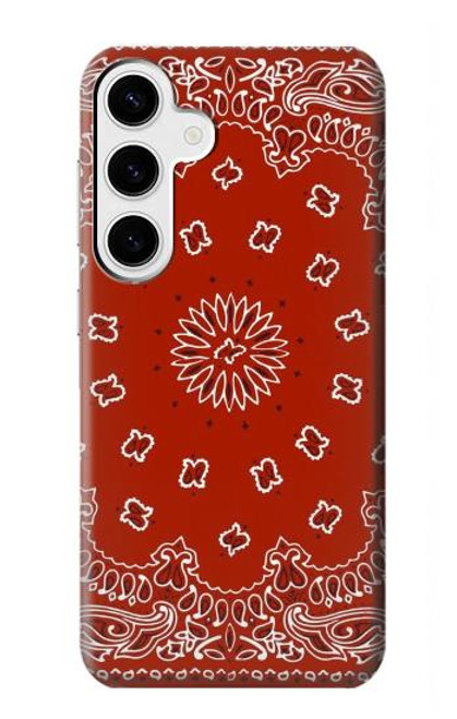 S3355 赤バンダナパターン Bandana Red Pattern Samsung Galaxy S24 Plus バックケース、フリップケース・カバー