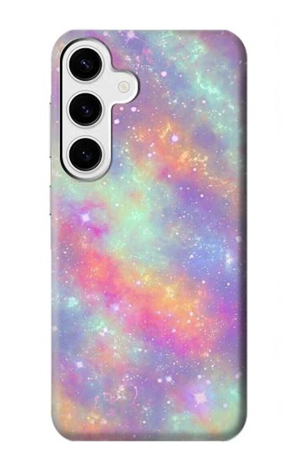 S3706 パステルレインボーギャラクシーピンクスカイ Pastel Rainbow Galaxy Pink Sky Samsung Galaxy S24 Plus バックケース、フリップケース・カバー