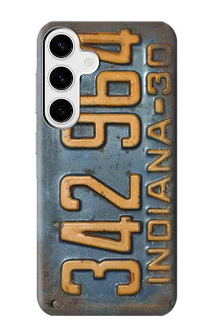 S3750 ヴィンテージ車のナンバープレート Vintage Vehicle Registration Plate Samsung Galaxy S24 Plus バックケース、フリップケース・カバー