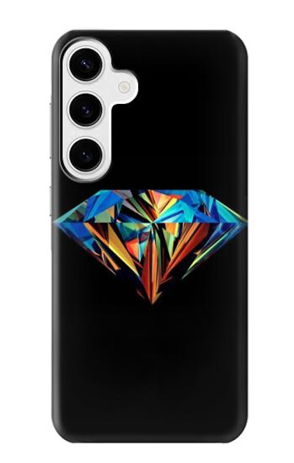 S3842 抽象的な カラフルな ダイヤモンド Abstract Colorful Diamond Samsung Galaxy S24 Plus バックケース、フリップケース・カバー