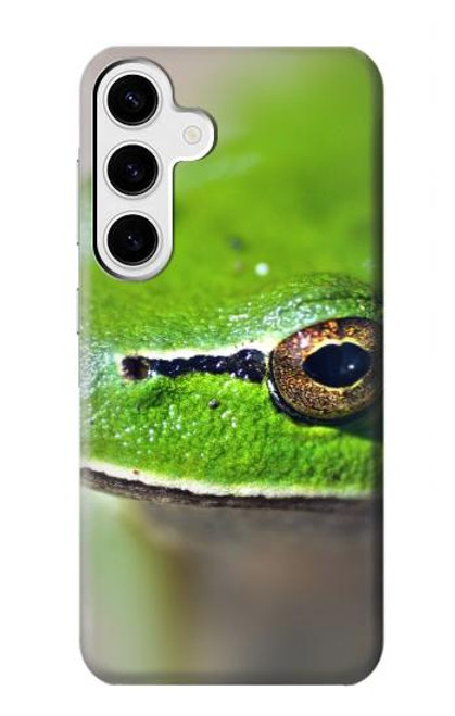 S3845 緑のカエル Green frog Samsung Galaxy S24 Plus バックケース、フリップケース・カバー