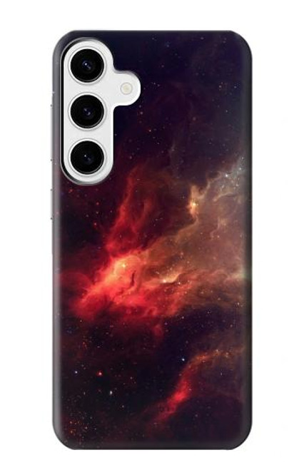 S3897 赤い星雲の宇宙 Red Nebula Space Samsung Galaxy S24 Plus バックケース、フリップケース・カバー