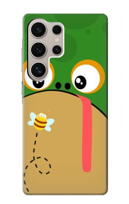 S2765 かわいいカエル ハチ 漫画 Frog Bee Cute Cartoon Samsung Galaxy S24 Ultra バックケース、フリップケース・カバー