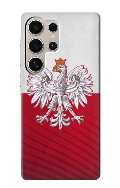 S3005 ポーランドサッカー Poland Football Soccer Flag Samsung Galaxy S24 Ultra バックケース、フリップケース・カバー