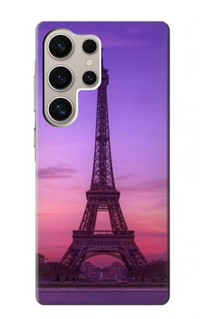 S3447 エッフェルパリの夕日 Eiffel Paris Sunset Samsung Galaxy S24 Ultra バックケース、フリップケース・カバー