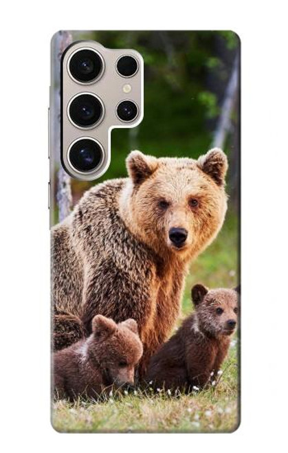 S3558 くまの家族 Bear Family Samsung Galaxy S24 Ultra バックケース、フリップケース・カバー