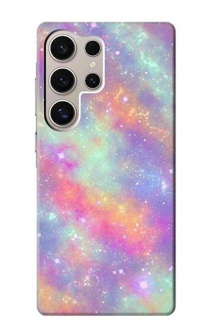 S3706 パステルレインボーギャラクシーピンクスカイ Pastel Rainbow Galaxy Pink Sky Samsung Galaxy S24 Ultra バックケース、フリップケース・カバー