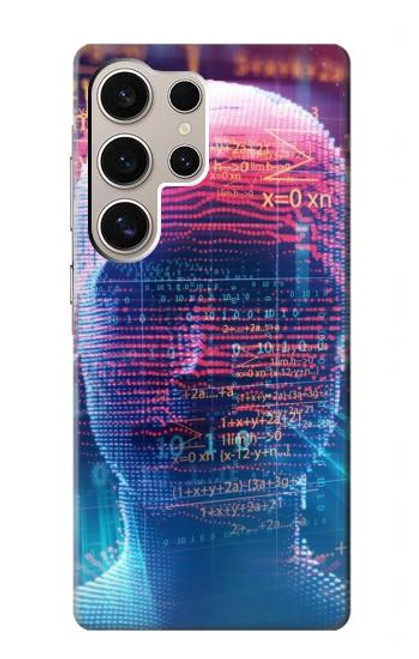 S3800 デジタル人顔 Digital Human Face Samsung Galaxy S24 Ultra バックケース、フリップケース・カバー