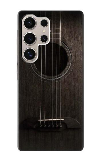 S3834 ブラックギター Old Woods Black Guitar Samsung Galaxy S24 Ultra バックケース、フリップケース・カバー