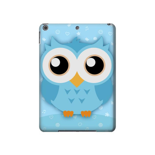 S3029 かわいい青いフクロウ Cute Blue Owl iPad 10.2 (2021,2020,2019), iPad 9 8 7 タブレットケース
