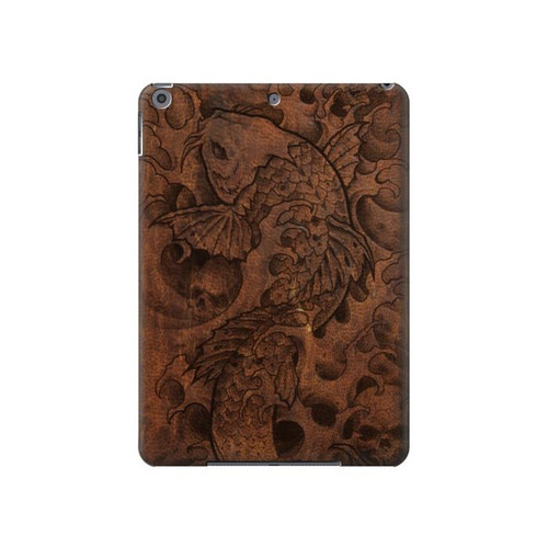 S3405 魚のタトゥーグラフィックプリント Fish Tattoo Leather Graphic Print iPad 10.2 (2021,2020,2019), iPad 9 8 7 タブレットケース