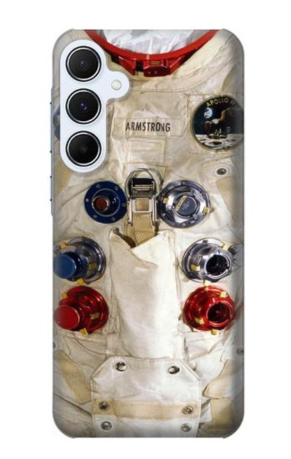 S2639 ニール・アームストロングホワイト宇宙飛行士の宇宙服 Neil Armstrong White Astronaut Space Suit Samsung Galaxy A55 5G バックケース、フリップケース・カバー