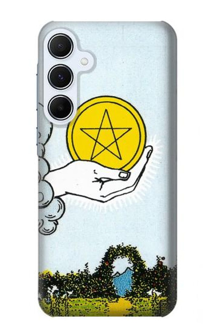 S3722 タロットカードペンタクルコインのエース Tarot Card Ace of Pentacles Coins Samsung Galaxy A55 5G バックケース、フリップケース・カバー