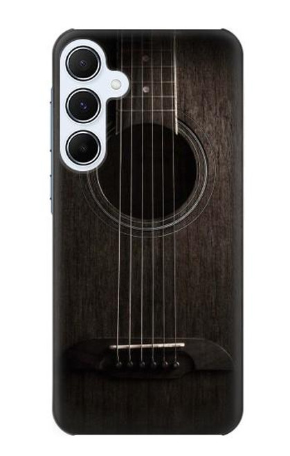 S3834 ブラックギター Old Woods Black Guitar Samsung Galaxy A55 5G バックケース、フリップケース・カバー