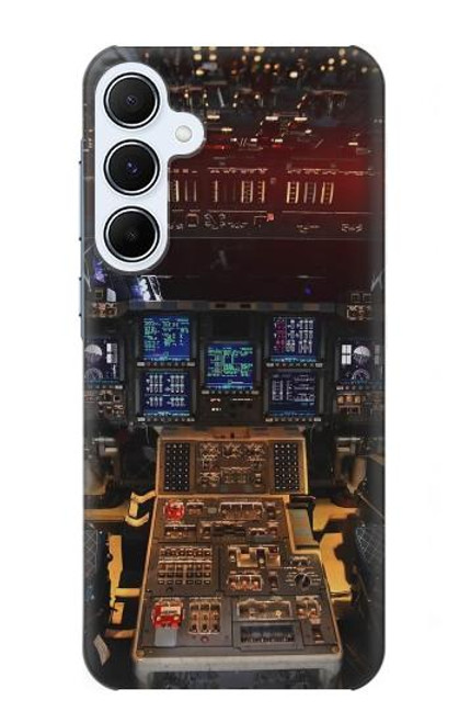 S3836 飛行機のコックピット Airplane Cockpit Samsung Galaxy A55 5G バックケース、フリップケース・カバー