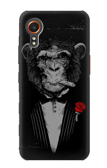 S3167 面白いマフィア猿 Funny Gangster Mafia Monkey Samsung Galaxy Xcover7 バックケース、フリップケース・カバー