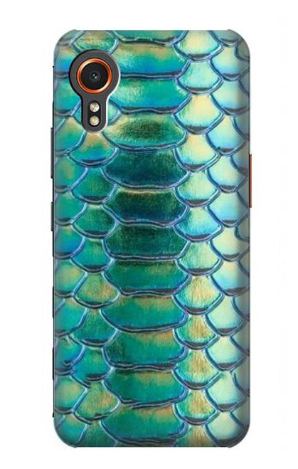 S3414 緑のヘビの鱗 グラフィックプリント Green Snake Scale Graphic Print Samsung Galaxy Xcover7 バックケース、フリップケース・カバー