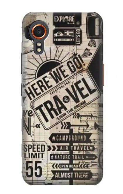 S3441 ヴィンテージ旅行 Vintage Travel Samsung Galaxy Xcover7 バックケース、フリップケース・カバー