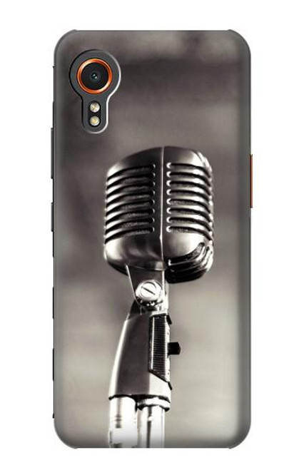 S3495 ヴィンテージのマイク Vintage Microphone Samsung Galaxy Xcover7 バックケース、フリップケース・カバー