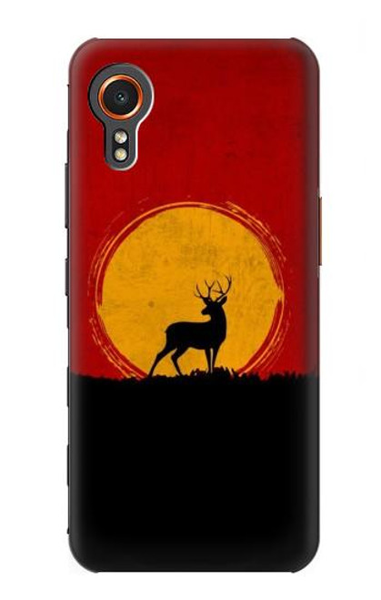 S3513 鹿の夕日 Deer Sunset Samsung Galaxy Xcover7 バックケース、フリップケース・カバー