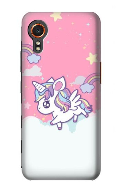 S3518 ユニコーン漫画 Unicorn Cartoon Samsung Galaxy Xcover7 バックケース、フリップケース・カバー