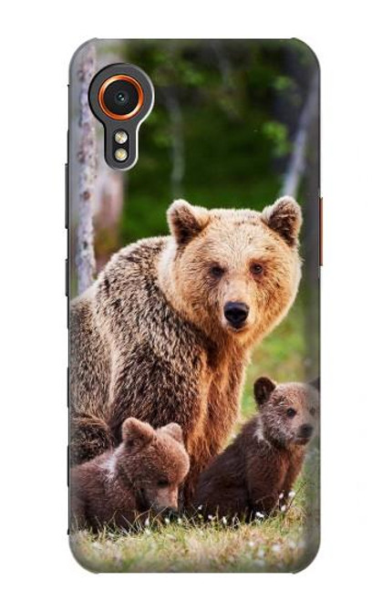 S3558 くまの家族 Bear Family Samsung Galaxy Xcover7 バックケース、フリップケース・カバー