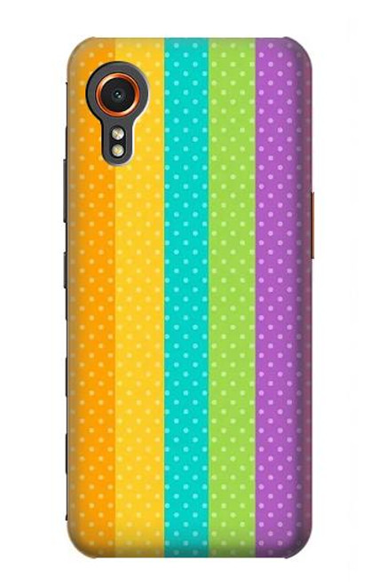 S3678 カラフルなレインボーバーティカル Colorful Rainbow Vertical Samsung Galaxy Xcover7 バックケース、フリップケース・カバー