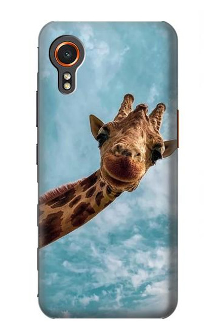 S3680 かわいいスマイルキリン Cute Smile Giraffe Samsung Galaxy Xcover7 バックケース、フリップケース・カバー