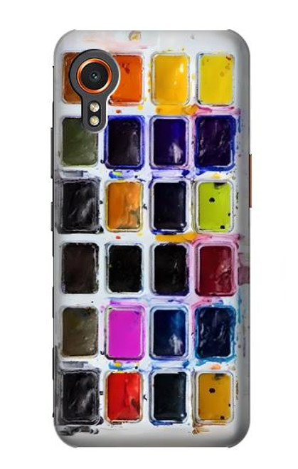 S3956 水彩パレットボックスグラフィック Watercolor Palette Box Graphic Samsung Galaxy Xcover7 バックケース、フリップケース・カバー