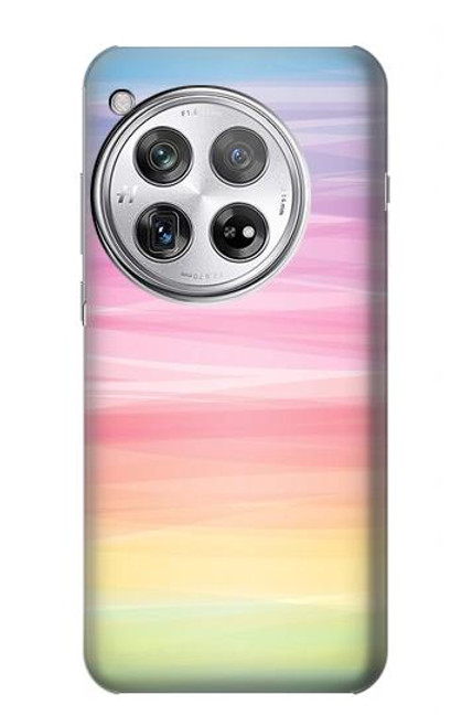 S3507 カラフルな虹 パステル Colorful Rainbow Pastel OnePlus 12 バックケース、フリップケース・カバー