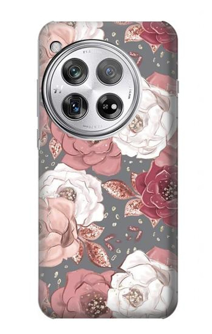 S3716 バラの花柄 Rose Floral Pattern OnePlus 12 バックケース、フリップケース・カバー