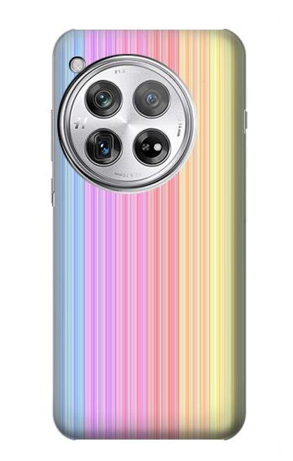 S3849 カラフルな縦の色 Colorful Vertical Colors OnePlus 12 バックケース、フリップケース・カバー