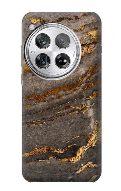 S3886 灰色の大理石の岩 Gray Marble Rock OnePlus 12 バックケース、フリップケース・カバー