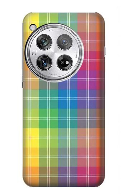 S3942 LGBTQ レインボーチェック柄タータンチェック LGBTQ Rainbow Plaid Tartan OnePlus 12 バックケース、フリップケース・カバー