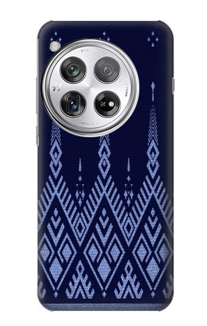 S3950 テキスタイル タイ ブルー パターン Textile Thai Blue Pattern OnePlus 12 バックケース、フリップケース・カバー