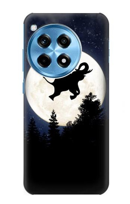 S3323 飛び象満月の夜 Flying Elephant Full Moon Night OnePlus 12R バックケース、フリップケース・カバー